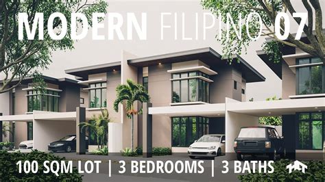 100 SQM 3 Bedroom Modern Filipino Small House Design.
